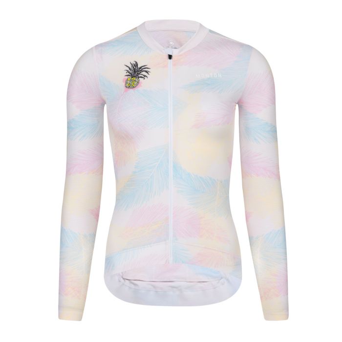 WOMENS SUMMER LONG SLEEVE CYCLING JERSEY URBAN PINEAPPLE