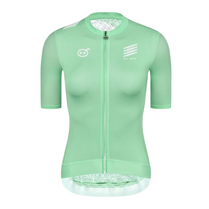 SKULL MONTON WOMENS CYCLING JERSEY SATURDAY III FERN GREEN