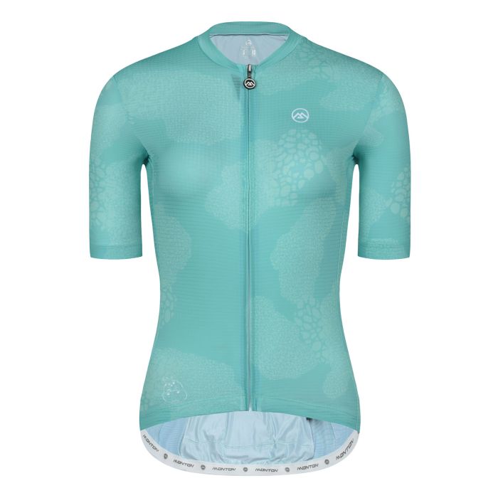 WOMENS SHORT SLEEVE CYCLING JERSEY LIFESTYLE DINOSAUR LIGHT GREEN