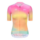 SKULL MONTON WOMENS CYCLING JERSEY NORTHERNLIGHTS YELLOW PINK