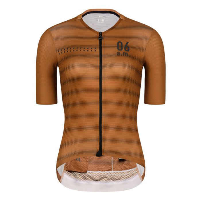 SKULL MONTON WOMENS SHORT SLEEVE CYCLING JERSEY 06AM BROWN