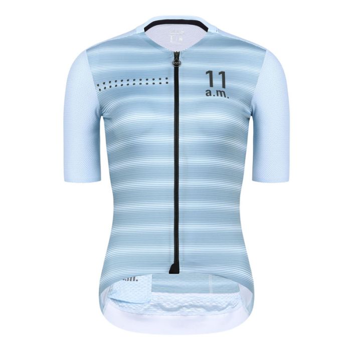 SKULL MONTON WOMENS SHORT SLEEVE CYCLING JERSEY 11AM LIGHT BLUE