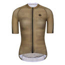 WOMENS SHORT SLEEVE CYCLING JERSEY PRO CARBONFIBER BROWN