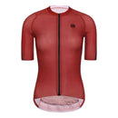 WOMENS SHORT SLEEVE CYCLING JERSEY PRO CARBONFIBER RED