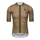 MENS SHORT SLEEVE CYCLING JERSEY PRO CARBONFIBER BROWN