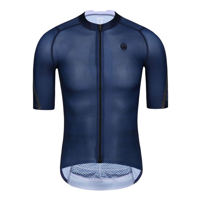 MENS SHORT SLEEVE CYCLING JERSEY PRO CARBONFIBER BLUE