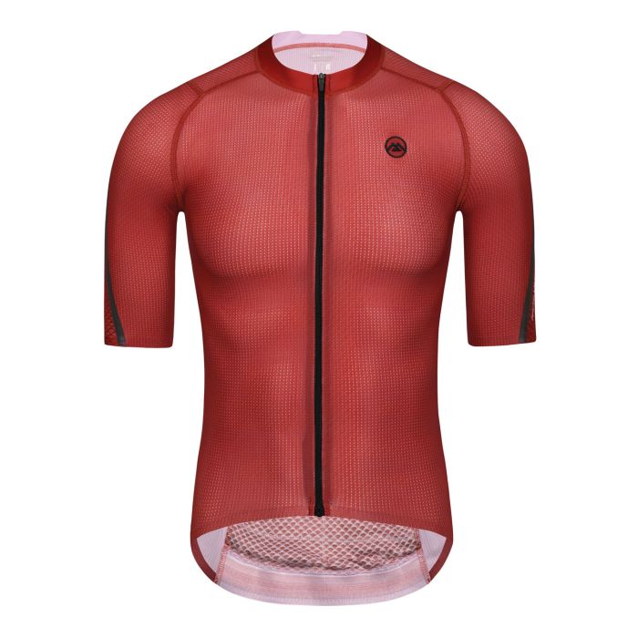 MENS SHORT SLEEVE CYCLING JERSEY PRO CARBONFIBER RED