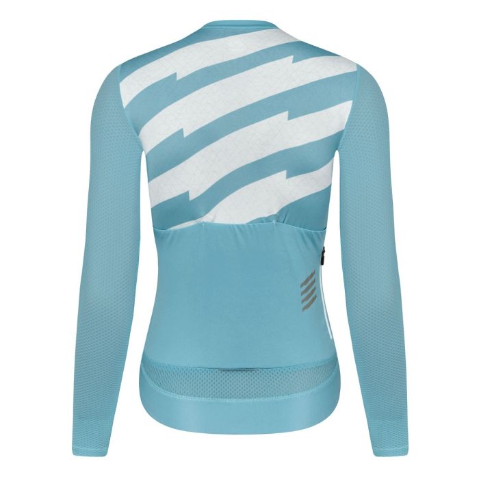 SKULL MONTON WOMENS LONG SLEEVE CYCLING JERSEY THURSDAY III TURQUOISE BLUE