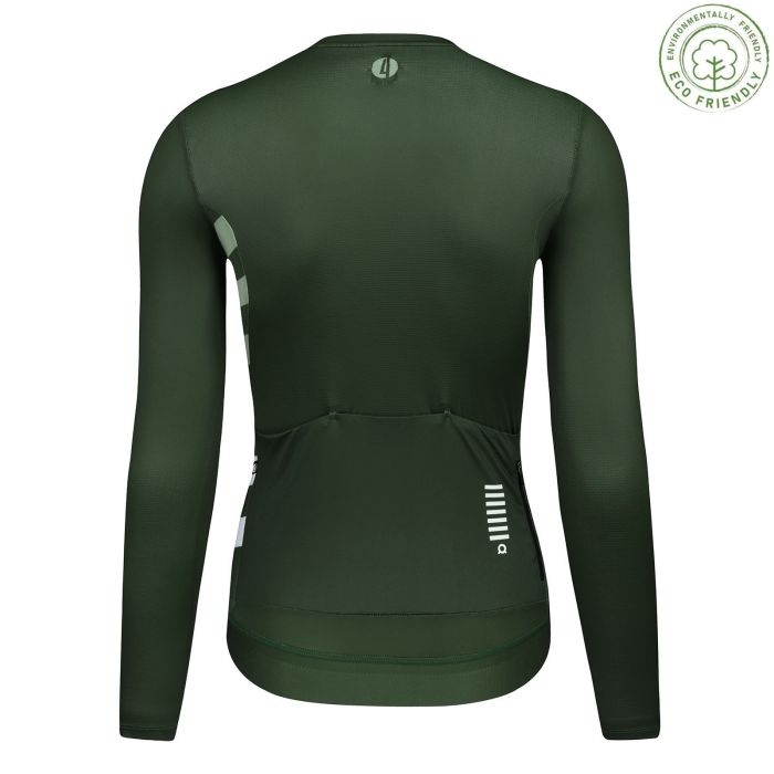 SKULL MONTON LONG SLEEVE CYCLING JERSEY WOMENS WEDNESDAY II DEEP GREEN