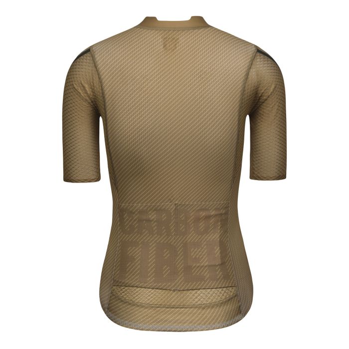 WOMENS SHORT SLEEVE CYCLING JERSEY PRO CARBONFIBER BROWN