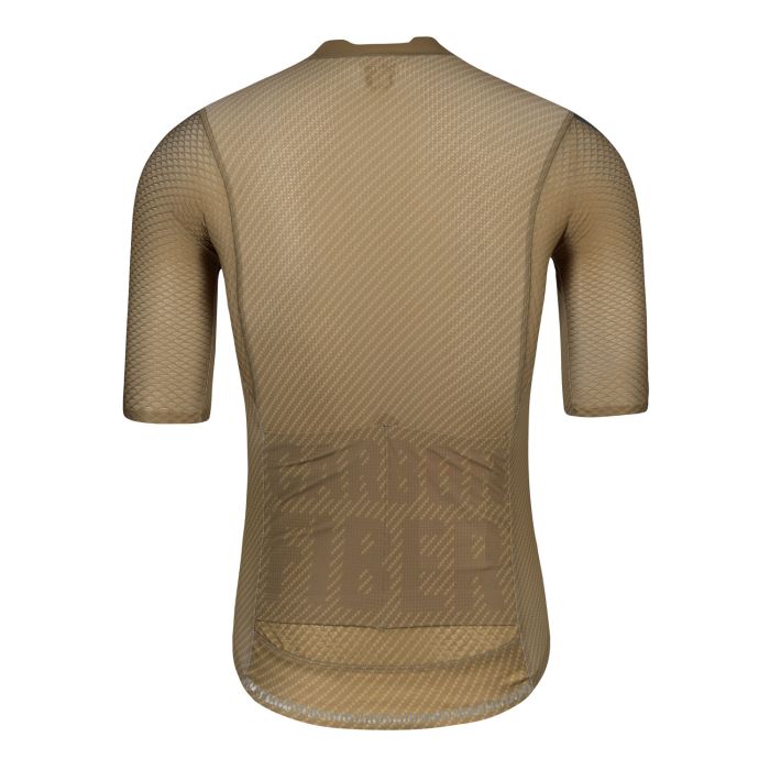 MENS SHORT SLEEVE CYCLING JERSEY PRO CARBONFIBER BROWN