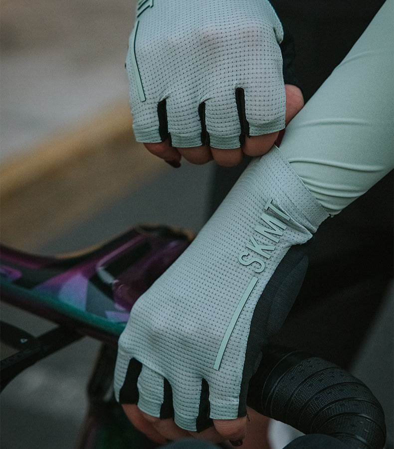 FINGERLESS CYCLING GLOVES MINIMA LIME CREAM