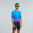 SKULL MONTON MENS CYCLING JERSEY NORTHERNLIGHTS BLUE PINK