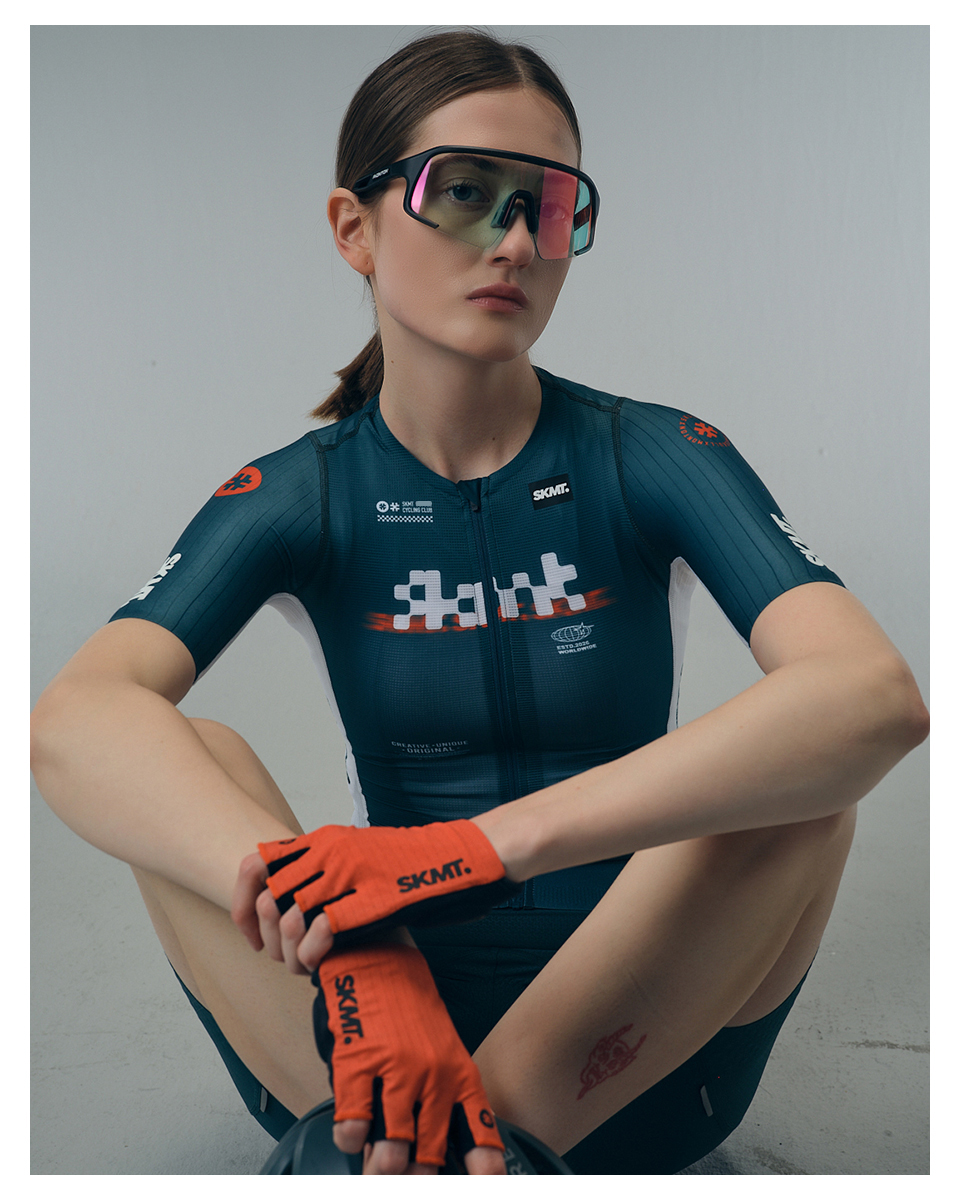 WOMENS JERSEY FLUX BLOCK - DEEP FOREST