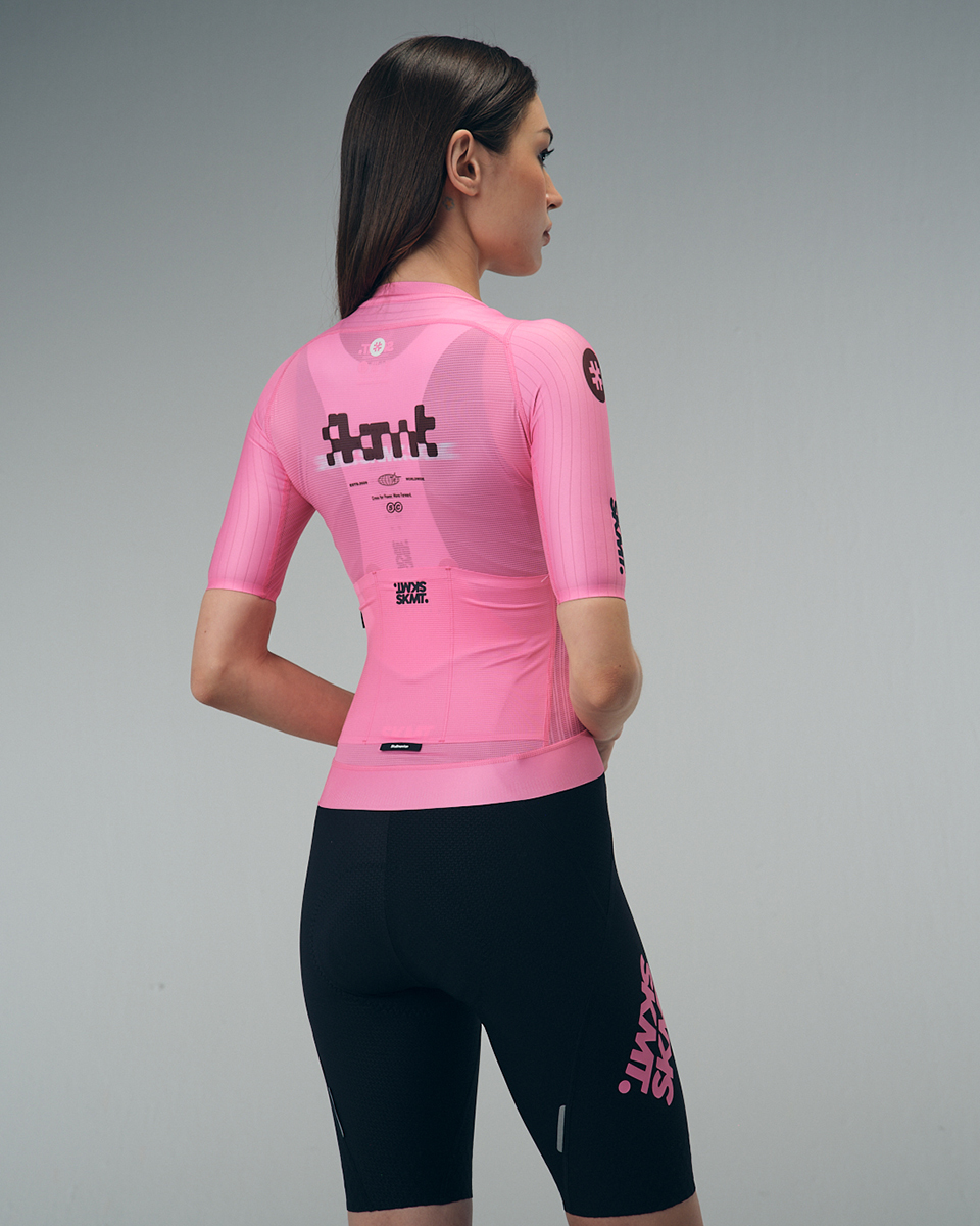 WOMENS JERSEY FLUX BLOCK - PULSE PINK