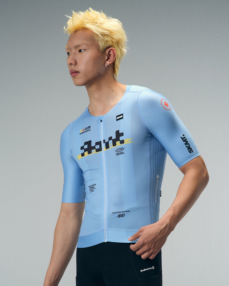 MENS JERSEY FLUX BLOCK - PALE SKY BLUE