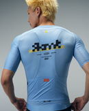 MENS JERSEY FLUX BLOCK - PALE SKY BLUE