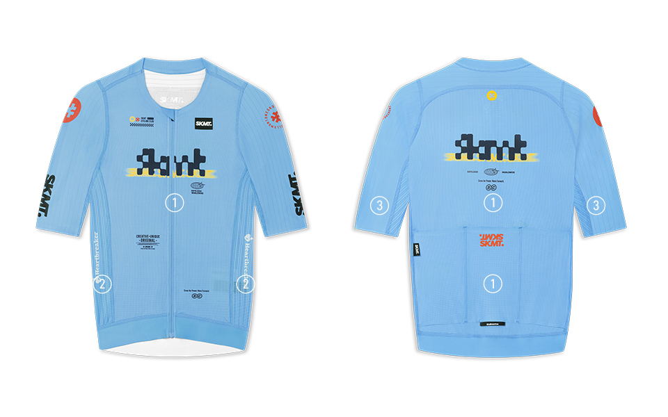 MENS JERSEY FLUX BLOCK - PALE SKY BLUE