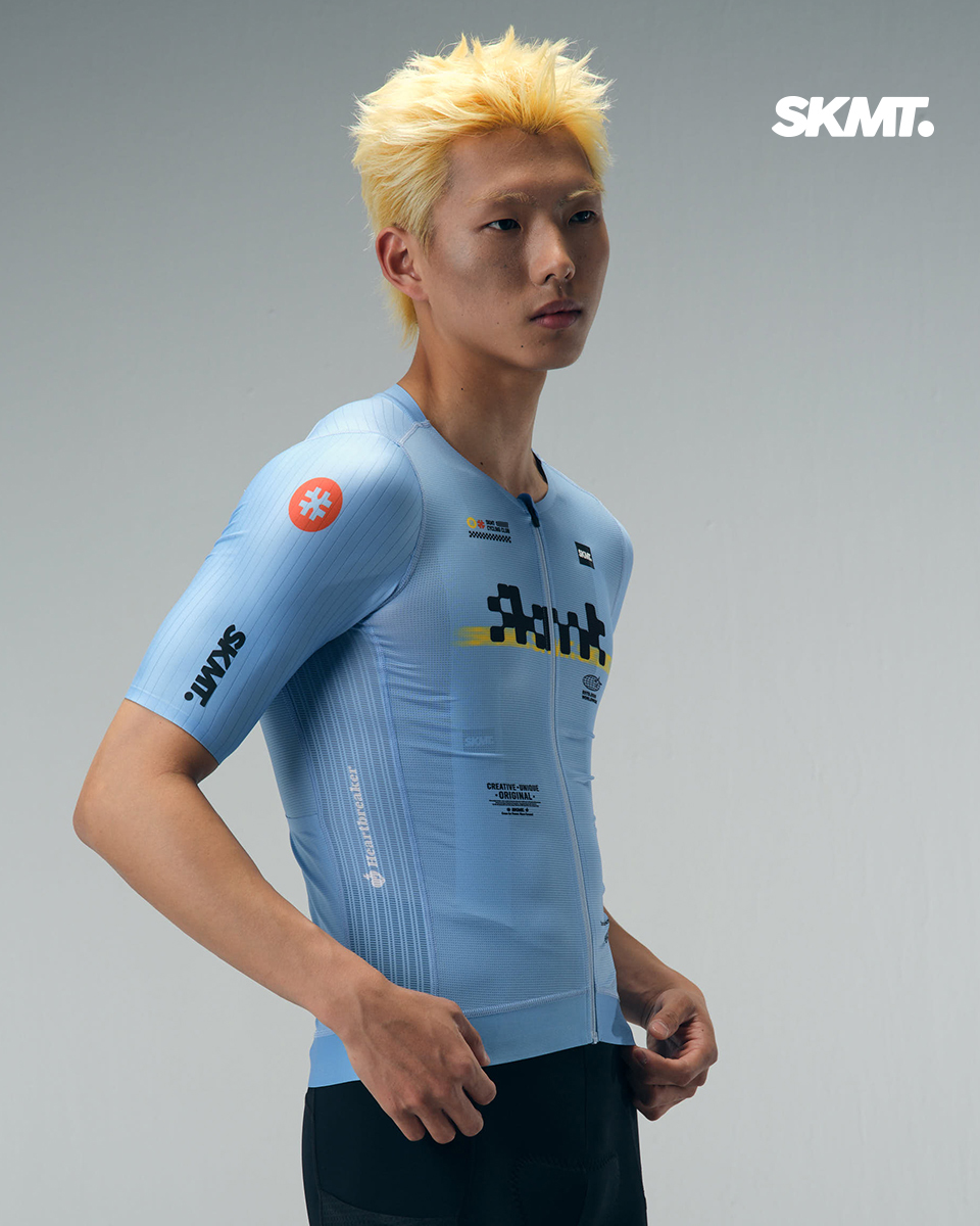 MENS JERSEY FLUX BLOCK - PALE SKY BLUE