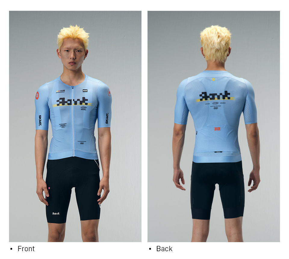 MENS JERSEY FLUX BLOCK - PALE SKY BLUE
