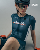 WOMENS JERSEY FLUX BLOCK - DEEP FOREST