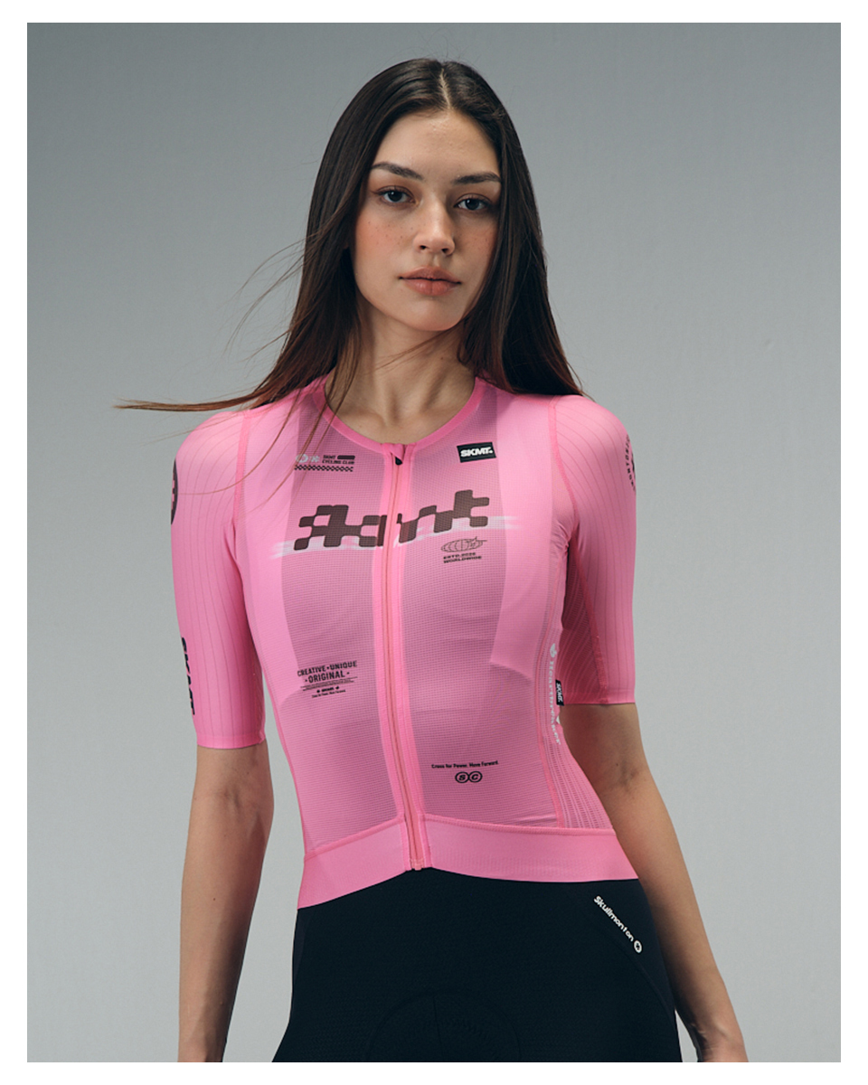 WOMENS JERSEY FLUX BLOCK - PULSE PINK