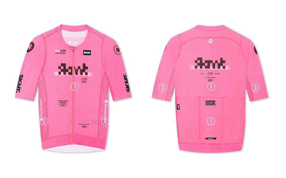 WOMENS JERSEY FLUX BLOCK - PULSE PINK