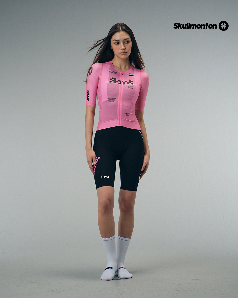 WOMENS JERSEY FLUX BLOCK - PULSE PINK