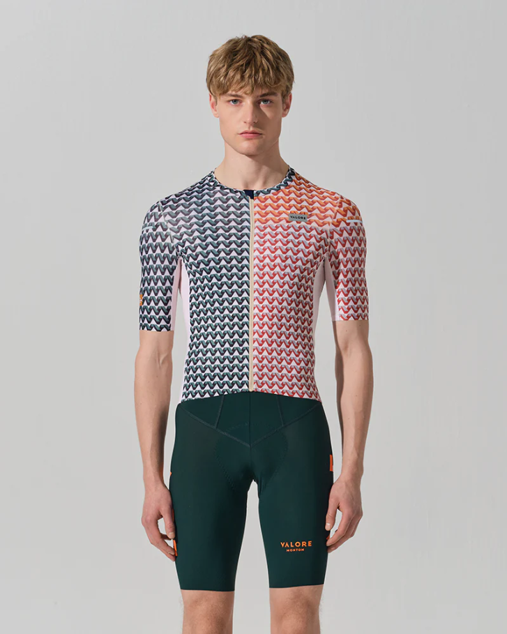 SHORT SLEEVE JERSEY MENS – V MOTIVA – GREEN & RUST