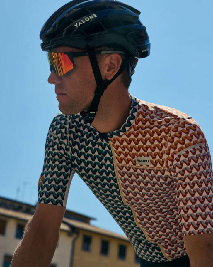 SHORT SLEEVE JERSEY MENS – V MOTIVA – GREEN & RUST
