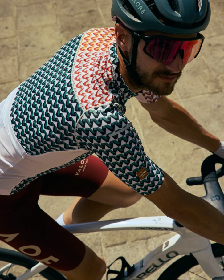 SHORT SLEEVE JERSEY MENS – V MOTIVA – GREEN & RUST