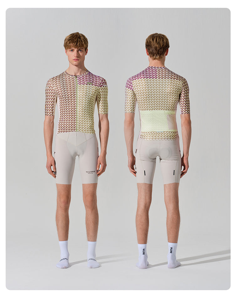 SHORT SLEEVE JERSEY MENS – V MOTIVA – LILAC & SAND