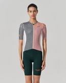 SHORT SLEEVE JERSEY WOMENS – V MOTIVA – GREEN & RUST