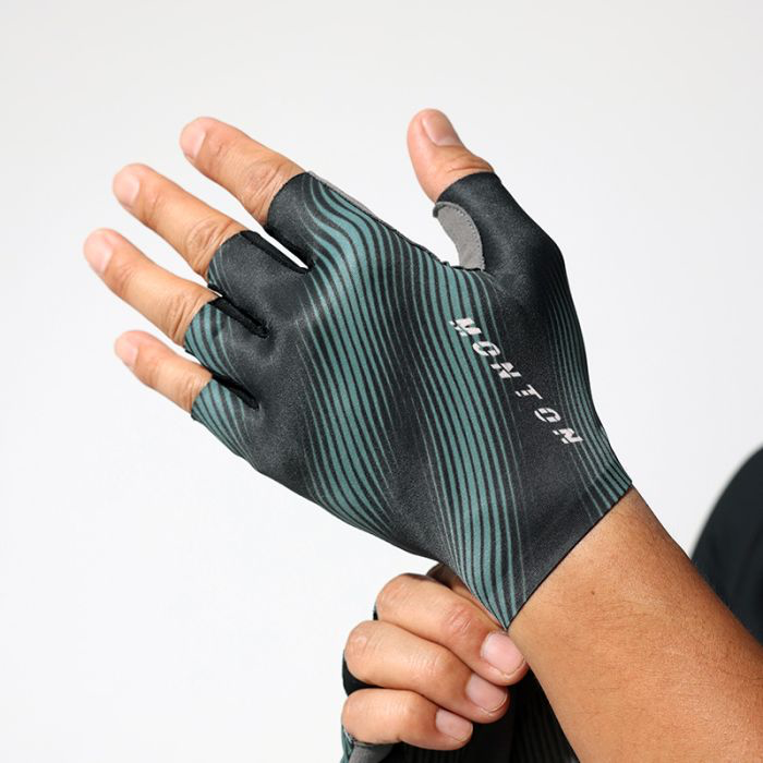 FINGERLESS CYCLING GLOVES SHADOWFADE GREEN