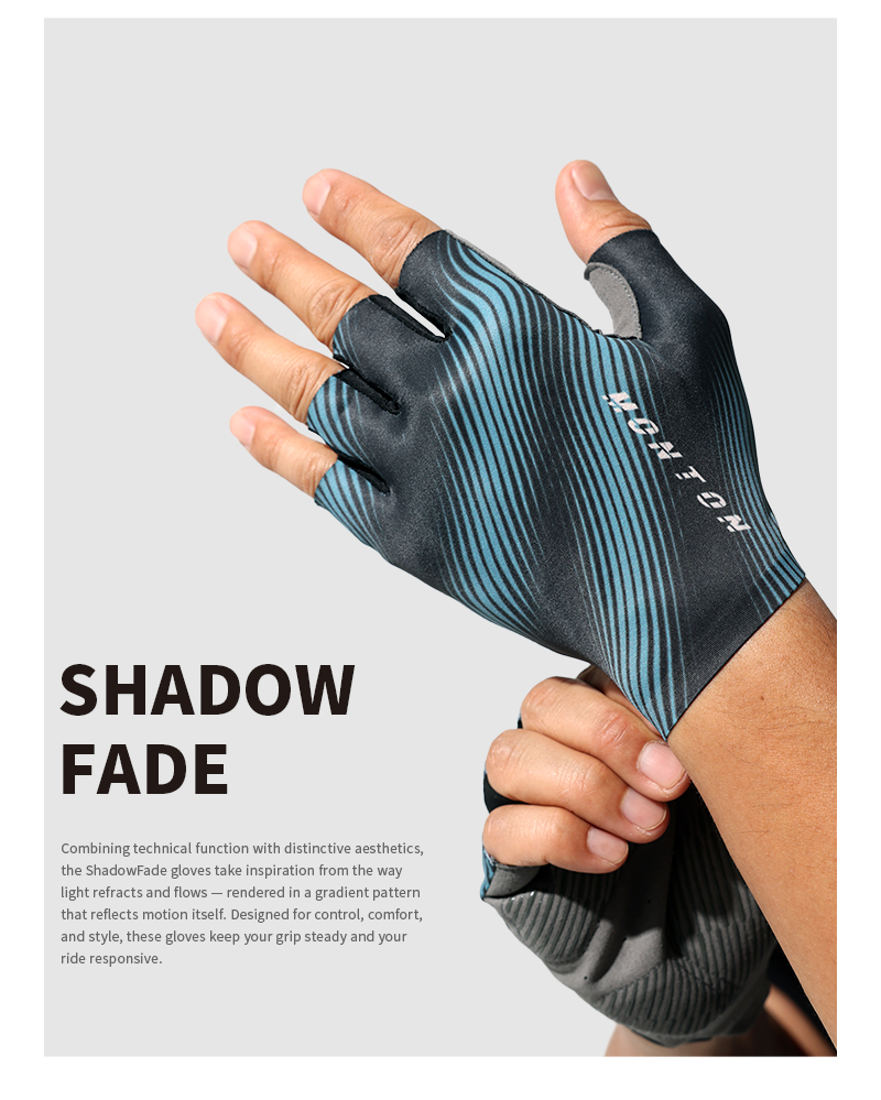 FINGERLESS CYCLING GLOVES SHADOWFADE GREEN