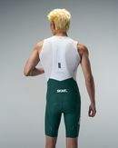 MENS BIB SHORTS FLUX BLOCK - DEEP FOREST