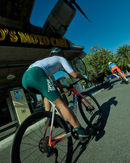 MENS BIB SHORTS FLUX BLOCK - DEEP FOREST