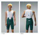 MENS BIB SHORTS FLUX BLOCK - DEEP FOREST