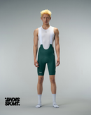 MENS BIB SHORTS FLUX BLOCK - DEEP FOREST