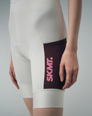 WOMENS BIB SHORTS MOTION UTILITY – ALMOND WHITE