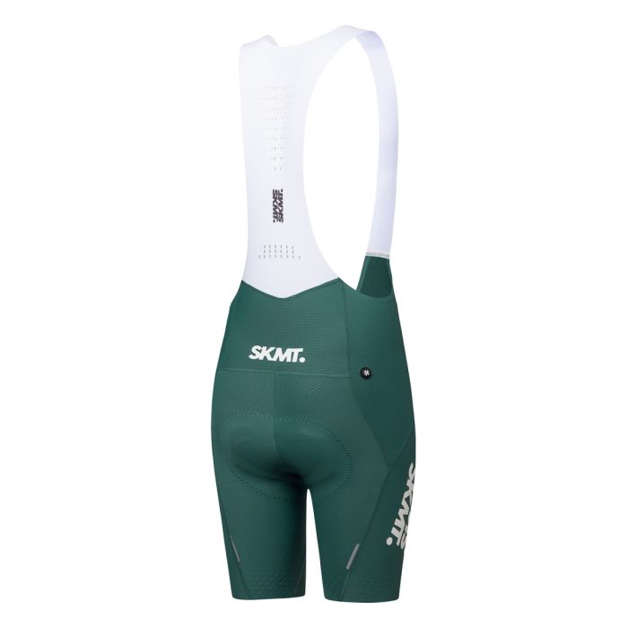 WOMENS BIB SHORTS FLUX BLOCK - DEEP FOREST