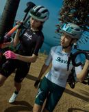 WOMENS BIB SHORTS FLUX BLOCK - DEEP FOREST