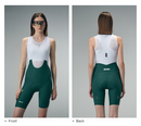 WOMENS BIB SHORTS FLUX BLOCK - DEEP FOREST
