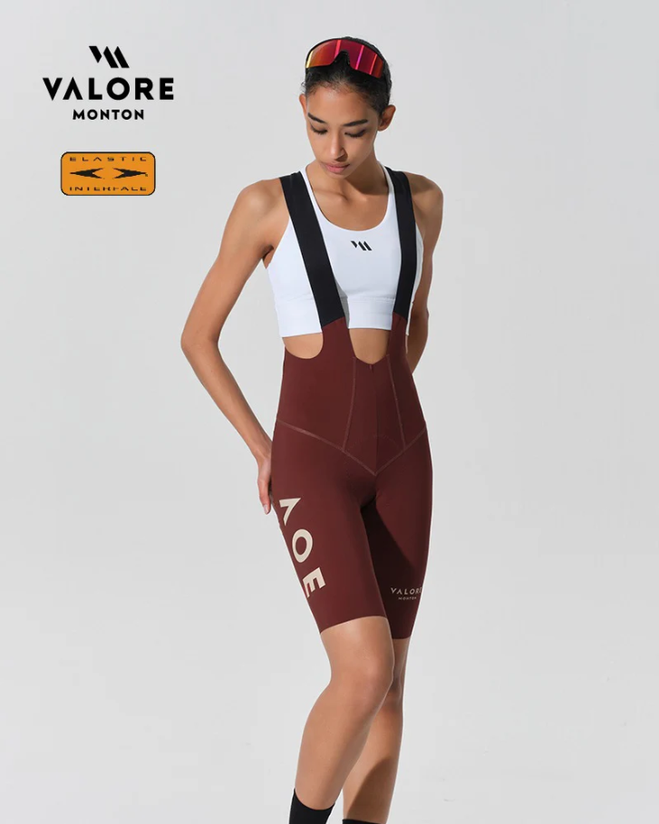 WOMENS BIB SHORTS NUOVA LUNA BRICK RED