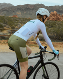 MENS BIB SHORTS MOTION UTILITY – MUSTARD GREEN