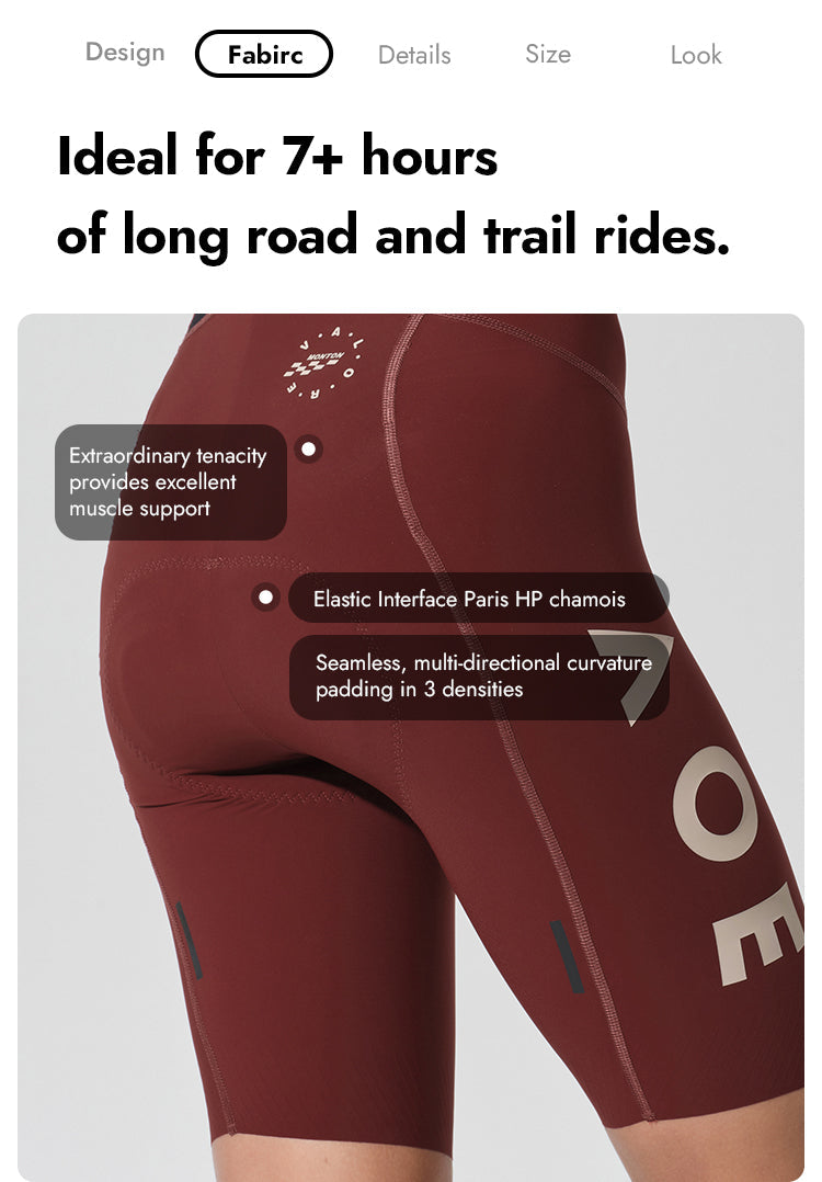 WOMENS BIB SHORTS NUOVA LUNA BRICK RED
