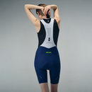 WOMENS BIB SHORTS FLUX BLOCK - DEEP NAVY
