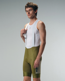 MENS BIB SHORTS MOTION UTILITY – MUSTARD GREEN