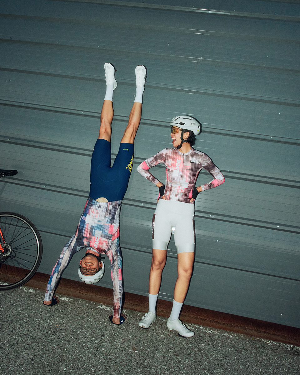 MENS BIB SHORTS MOTION UTILITY – ALMOND WHITE