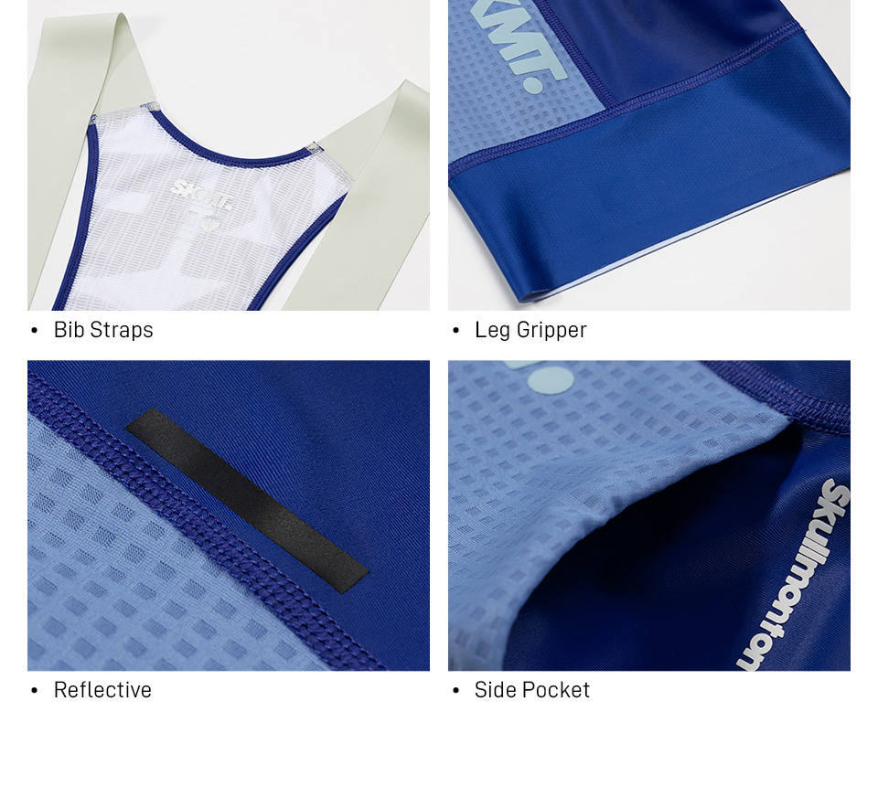 MENS BIB SHORTS MOTION UTILITY – DEEP BLUE